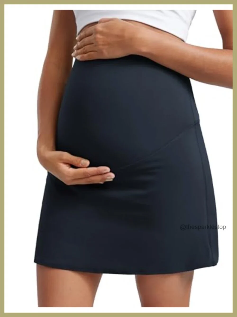 Maternity A-Line Golf Skirt with Built-in Shorts and Pockets, Butterluxe High